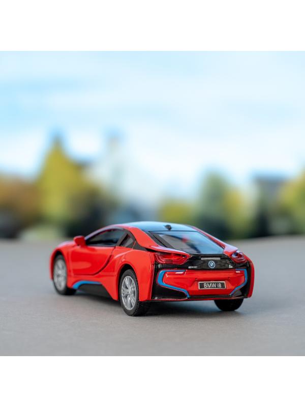 Металлическая машинка Kinsmart 1:36 «BMW i8» KT5379DA инерционная / Красный