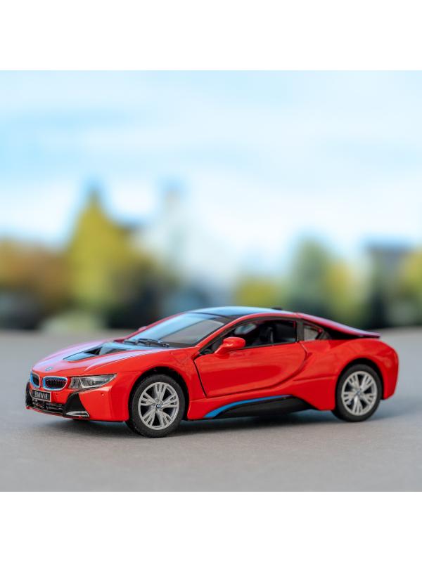 Металлическая машинка Kinsmart 1:36 «BMW i8» KT5379DA инерционная / Красный