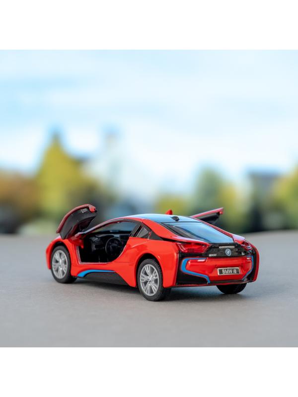 Металлическая машинка Kinsmart 1:36 «BMW i8» KT5379DA инерционная / Красный