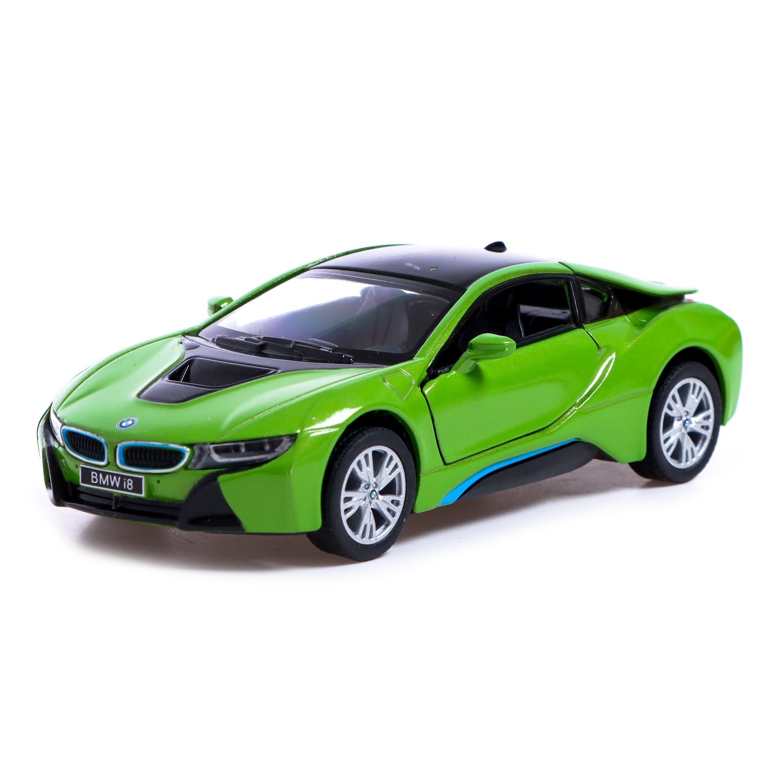 Металлическая машинка Kinsmart 1:36 «BMW i8» KT5379DA инерционная / Зеленый