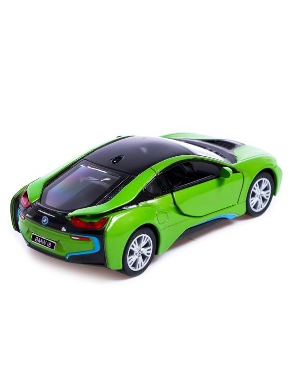 Металлическая машинка Kinsmart 1:36 «BMW i8» KT5379DA инерционная / Зеленый