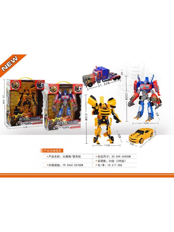 Трансформер Бамблби и Оптимус прайм 2 вида в кор. 32х9х25.5см