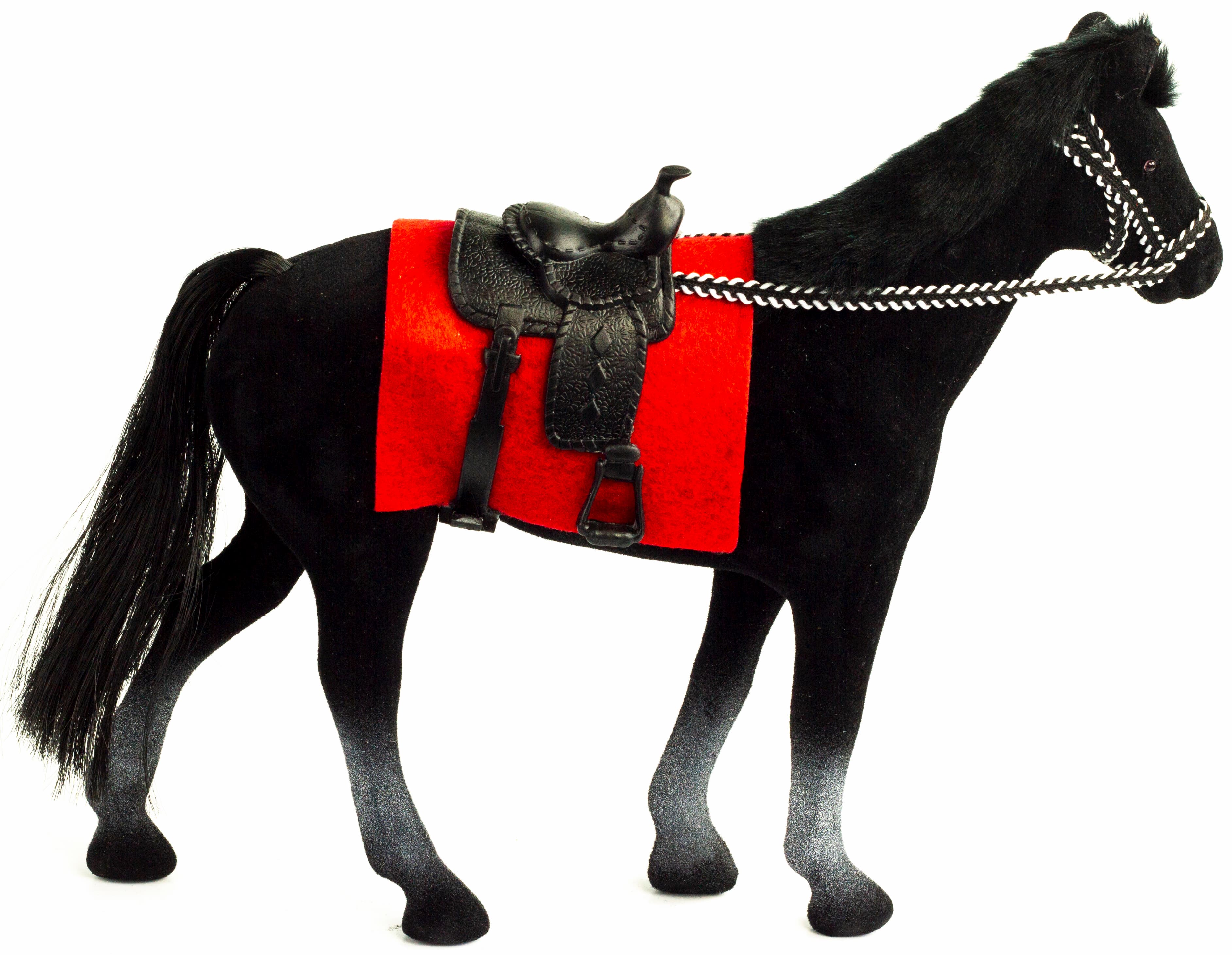 Детская кукольная игрушечная фигурка «Лошадка» Н37, для девочек, 21 см. / Черный