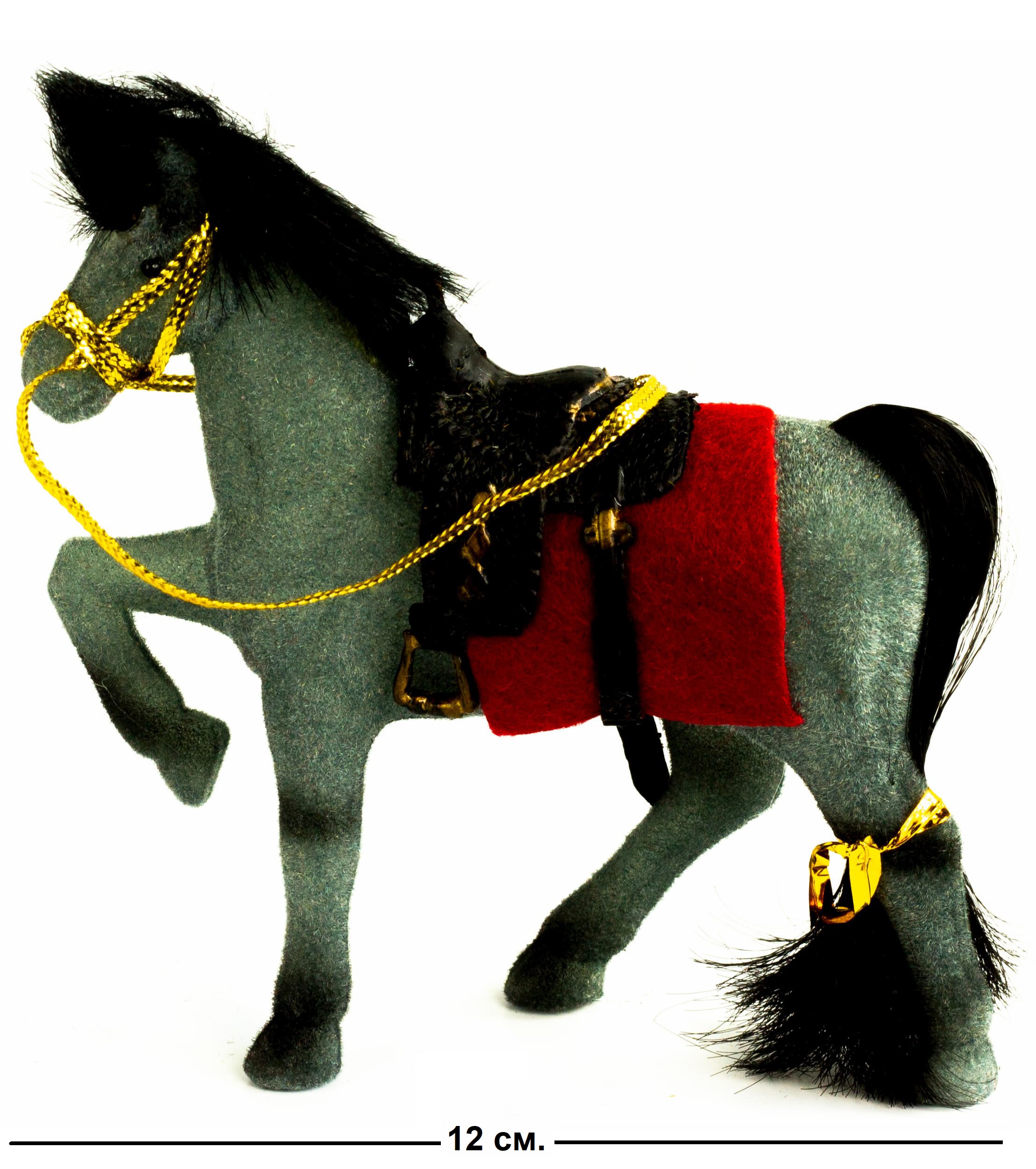 Детская кукольная игрушечная фигурка «Лошадка» 2549-8-9, для девочек, 12 см. / Серый