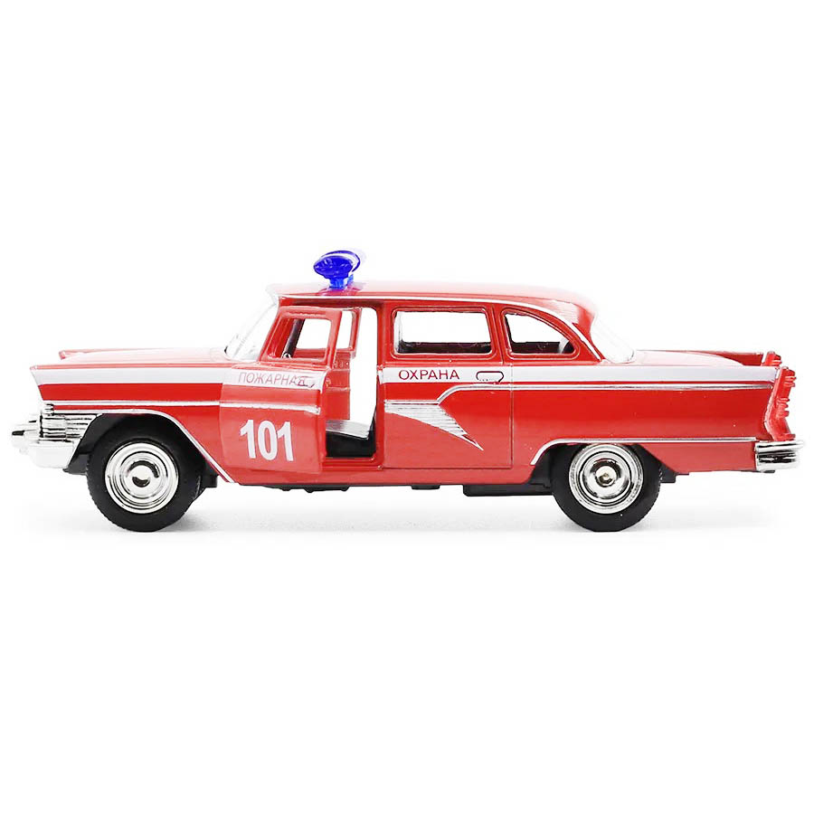 Металлическая машинка Play Smart 1:48 «Чайка. Пожарная» 12 см 6410-C Автопарк, инерционная