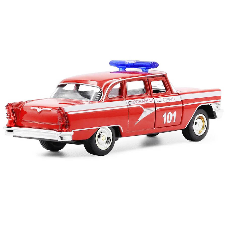 Металлическая машинка Play Smart 1:48 «Чайка. Пожарная» 12 см 6410-C Автопарк, инерционная