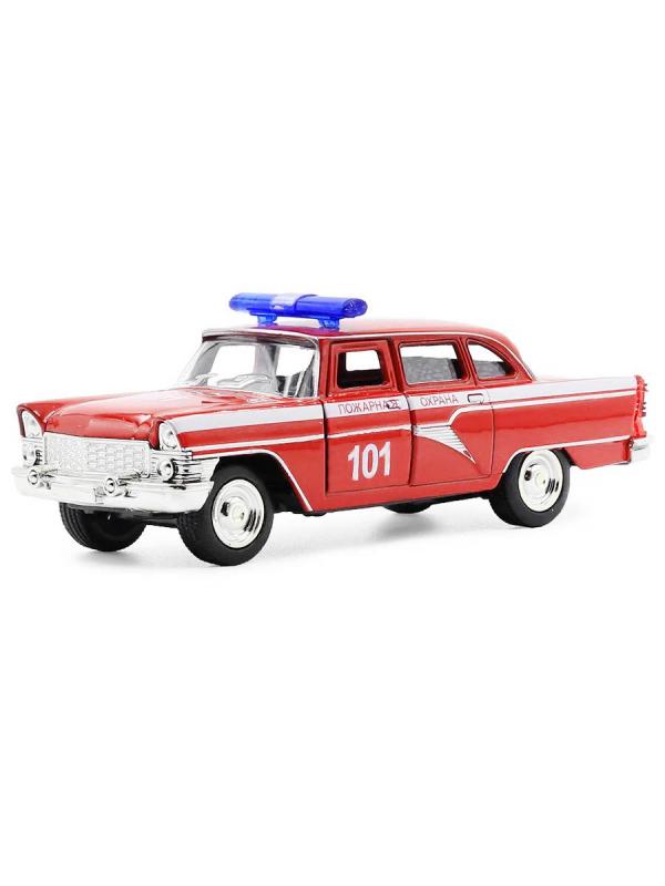 Металлическая машинка Play Smart 1:48 «Чайка. Пожарная» 12 см 6410-C Автопарк, инерционная