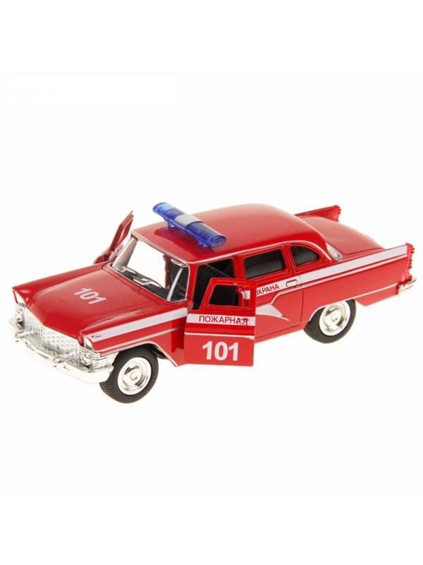Металлическая машинка Play Smart 1:48 «Чайка. Пожарная» 12 см 6410-C Автопарк, инерционная
