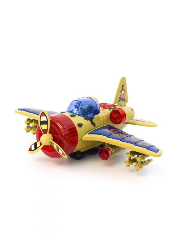 Вращающаяся игрушка «Бомбардировщик» B697719R, со световыми и звуковыми эффектами