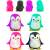 Резиновые фигурки-тянучки животных «Пингвинчики разноцветные», 7 см., A220-DB / 4 шт.