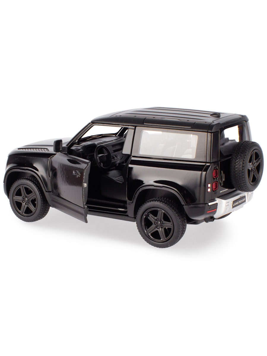 Металлическая машинка Kinsmart 1:36 «Land Rover Defender 90» KT5428D, инерционная / Черный