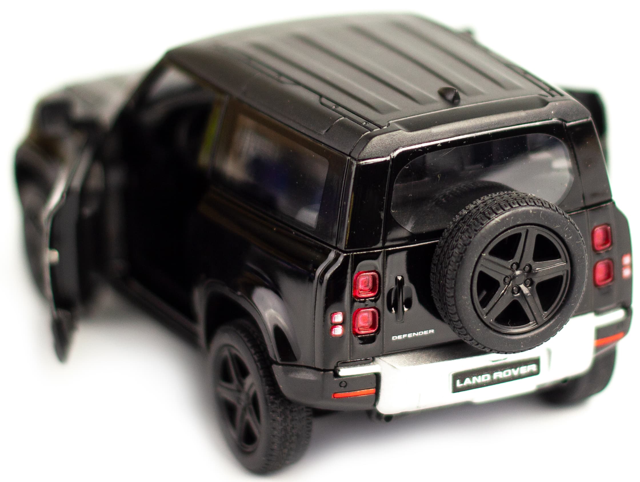 Металлическая машинка Kinsmart 1:36 «Land Rover Defender 90» KT5428D, инерционная / Черный