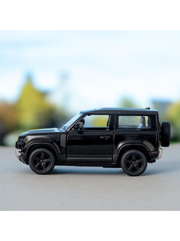 Металлическая машинка Kinsmart 1:36 «Land Rover Defender 90» KT5428D, инерционная / Черный