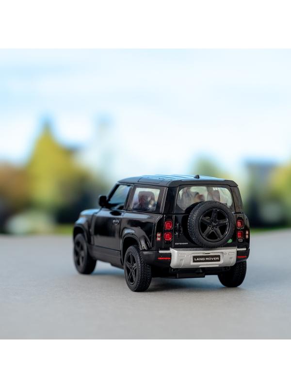 Металлическая машинка Kinsmart 1:36 «Land Rover Defender 90» KT5428D, инерционная / Черный