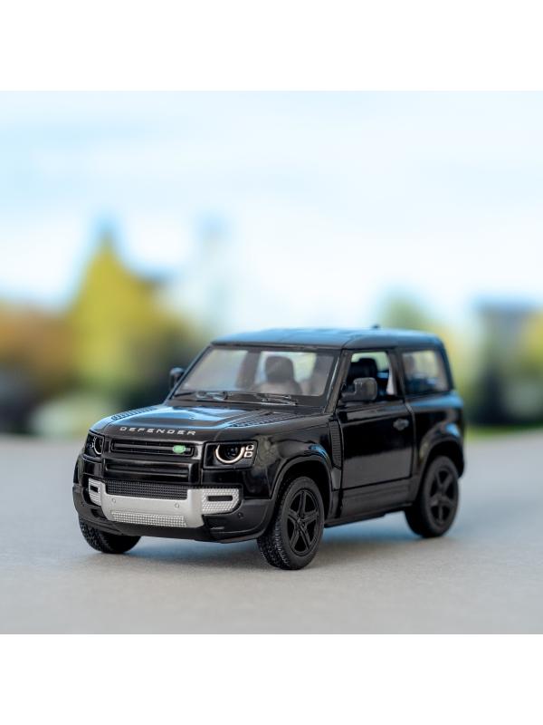 Металлическая машинка Kinsmart 1:36 «Land Rover Defender 90» KT5428D, инерционная / Черный