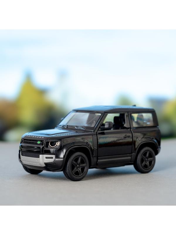 Металлическая машинка Kinsmart 1:36 «Land Rover Defender 90» KT5428D, инерционная / Черный