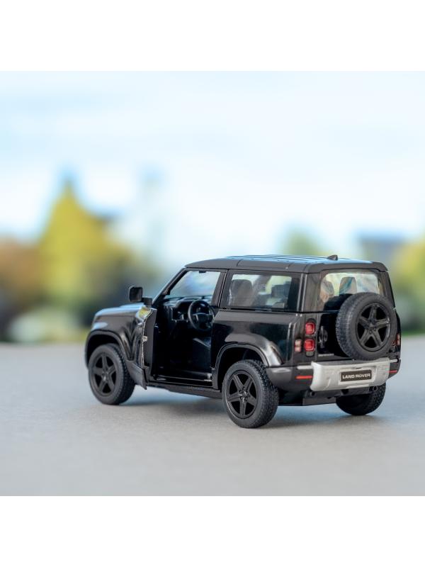 Металлическая машинка Kinsmart 1:36 «Land Rover Defender 90» KT5428D, инерционная / Черный