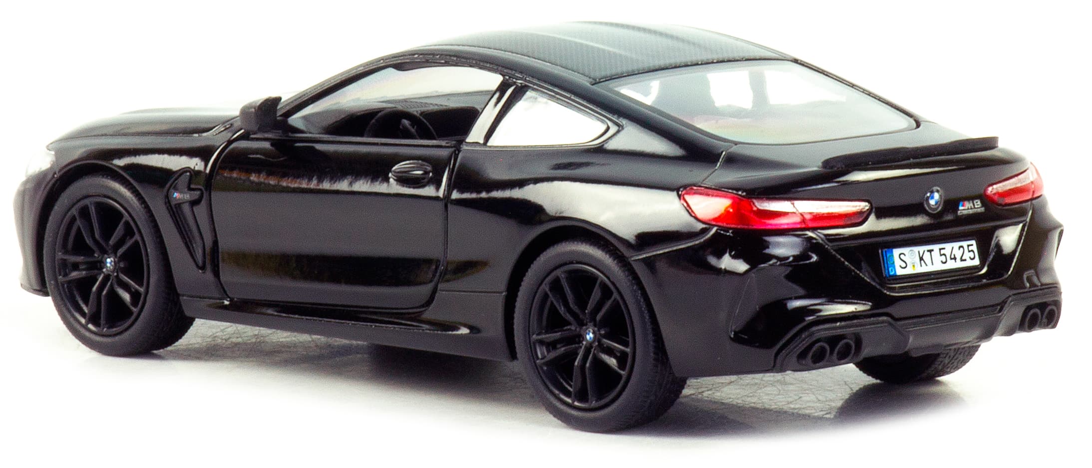 Металлическая машинка Kinsmart 1:38 «BMW M8 Competition Coupe» KT5425D, инерционная / Черный