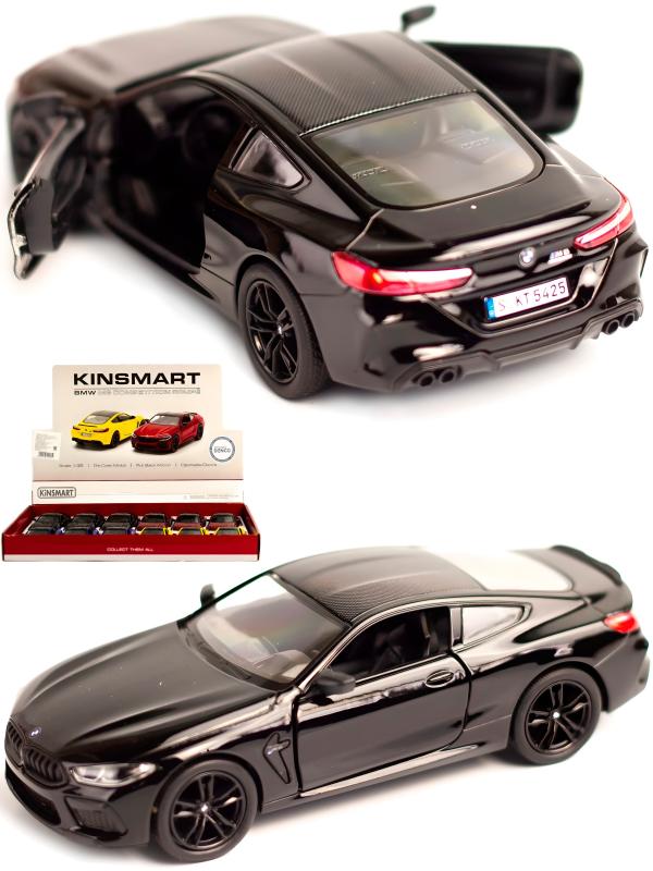 Металлическая машинка Kinsmart 1:38 «BMW M8 Competition Coupe» KT5425D, инерционная / Черный