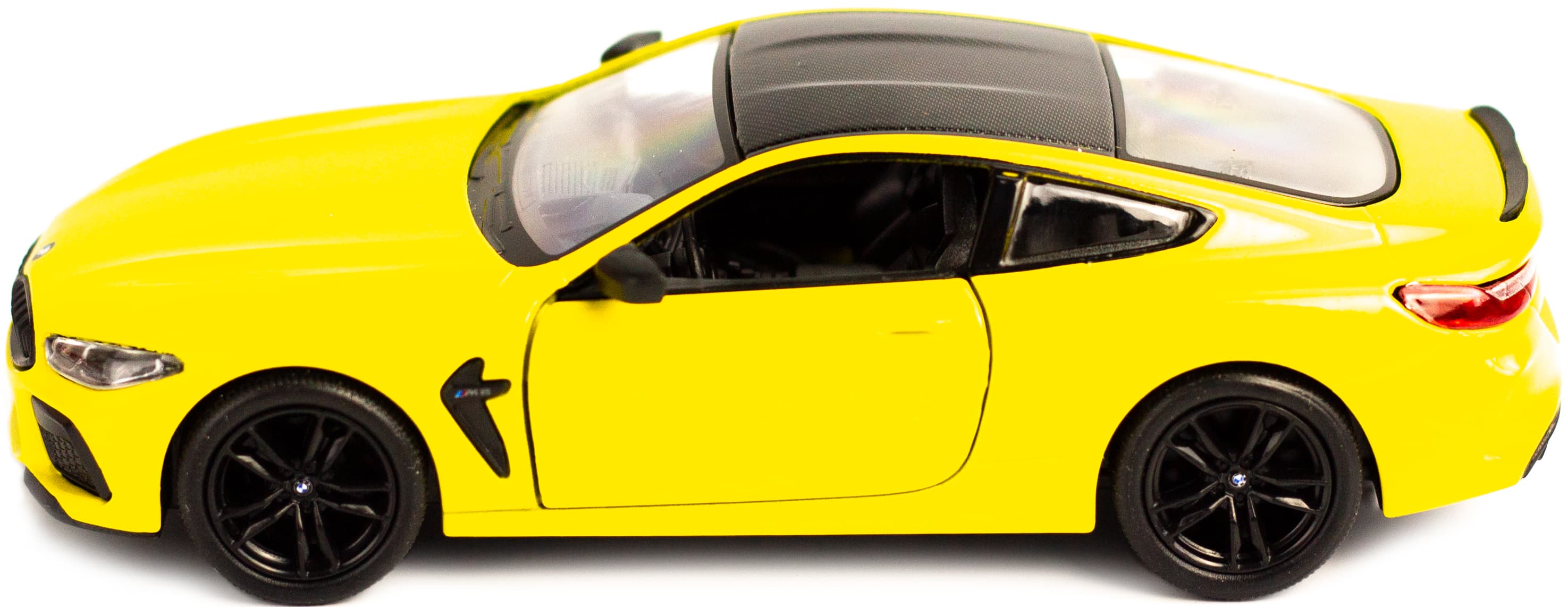 Металлическая машинка Kinsmart 1:38 «BMW M8 Competition Coupe» KT5425D, инерционная / Желтый