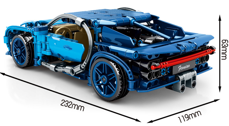 Конструктор Sheng Yang «Гоночный автомобиль Bugatti Chiron» 8156 / 469 деталей