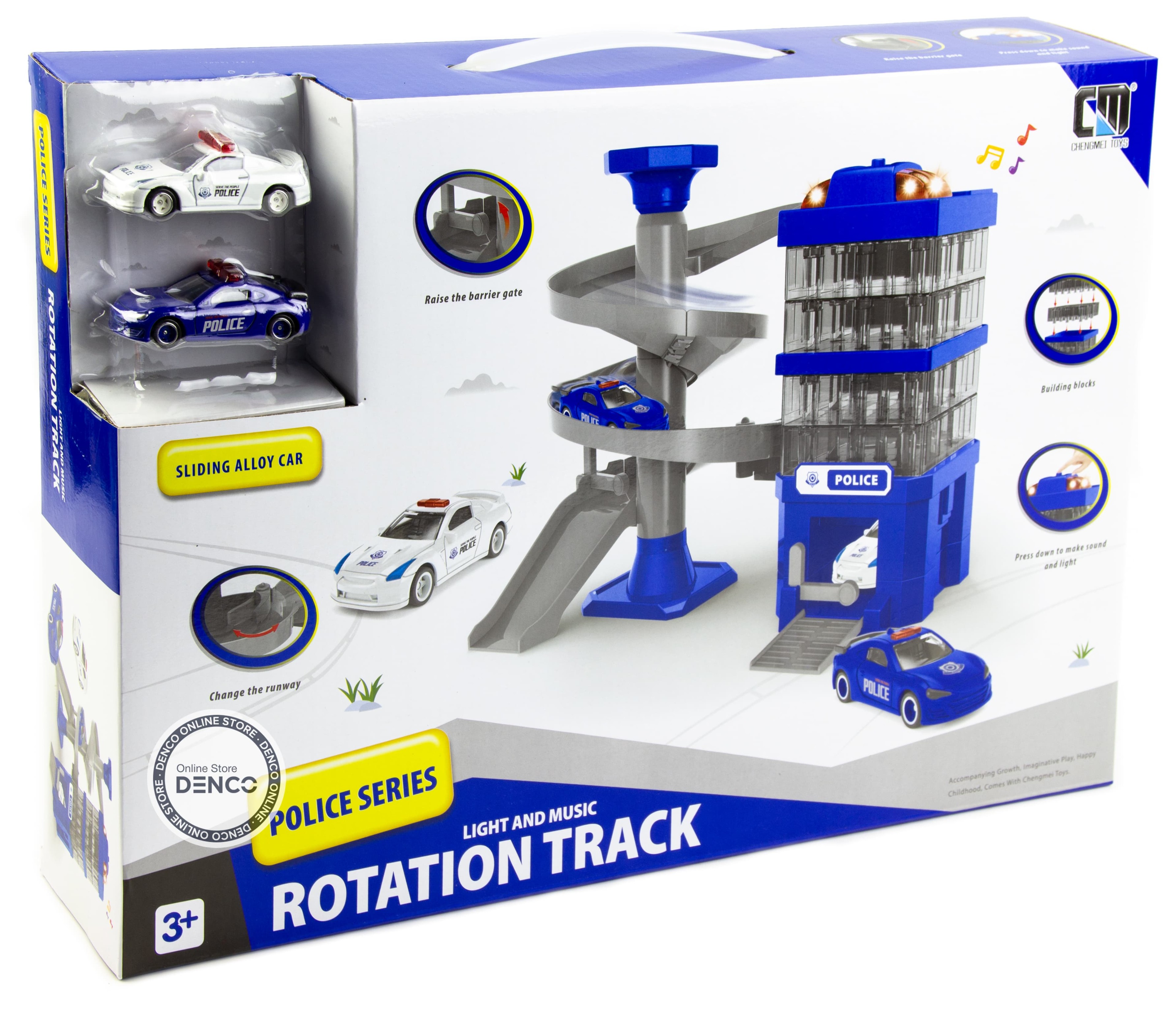 Многоуровневая парковка «Полицейский участок» CM559-33 с машинками 2 шт., световые и звуковые эффекты