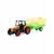 Машинка металлическая Green Farm «Трактор сельскохозяйственным с прицепом для перевозки животных» 402  / Зеленый