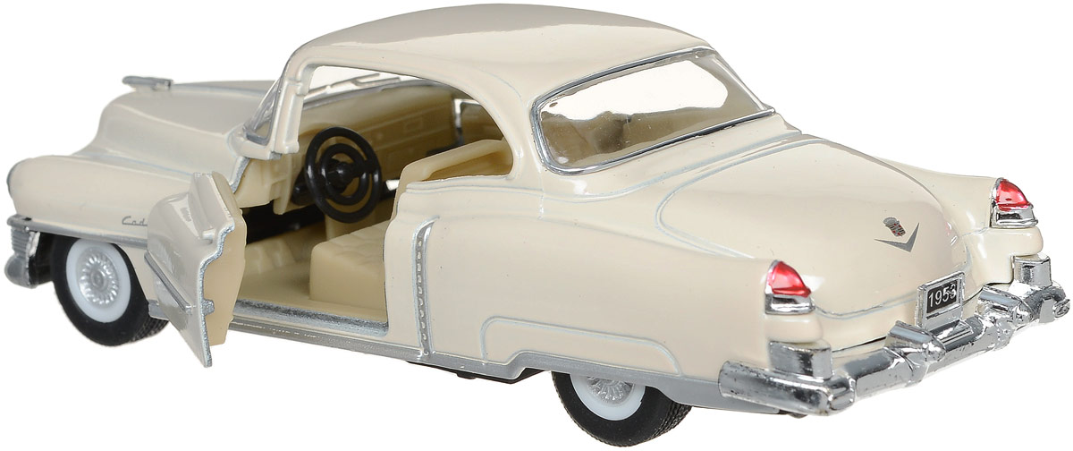 Металлическая машинка Kinsmart 1:43 «1953 Cadillac Series 62 Coupe» KT5339D, инерционная / Бежевый