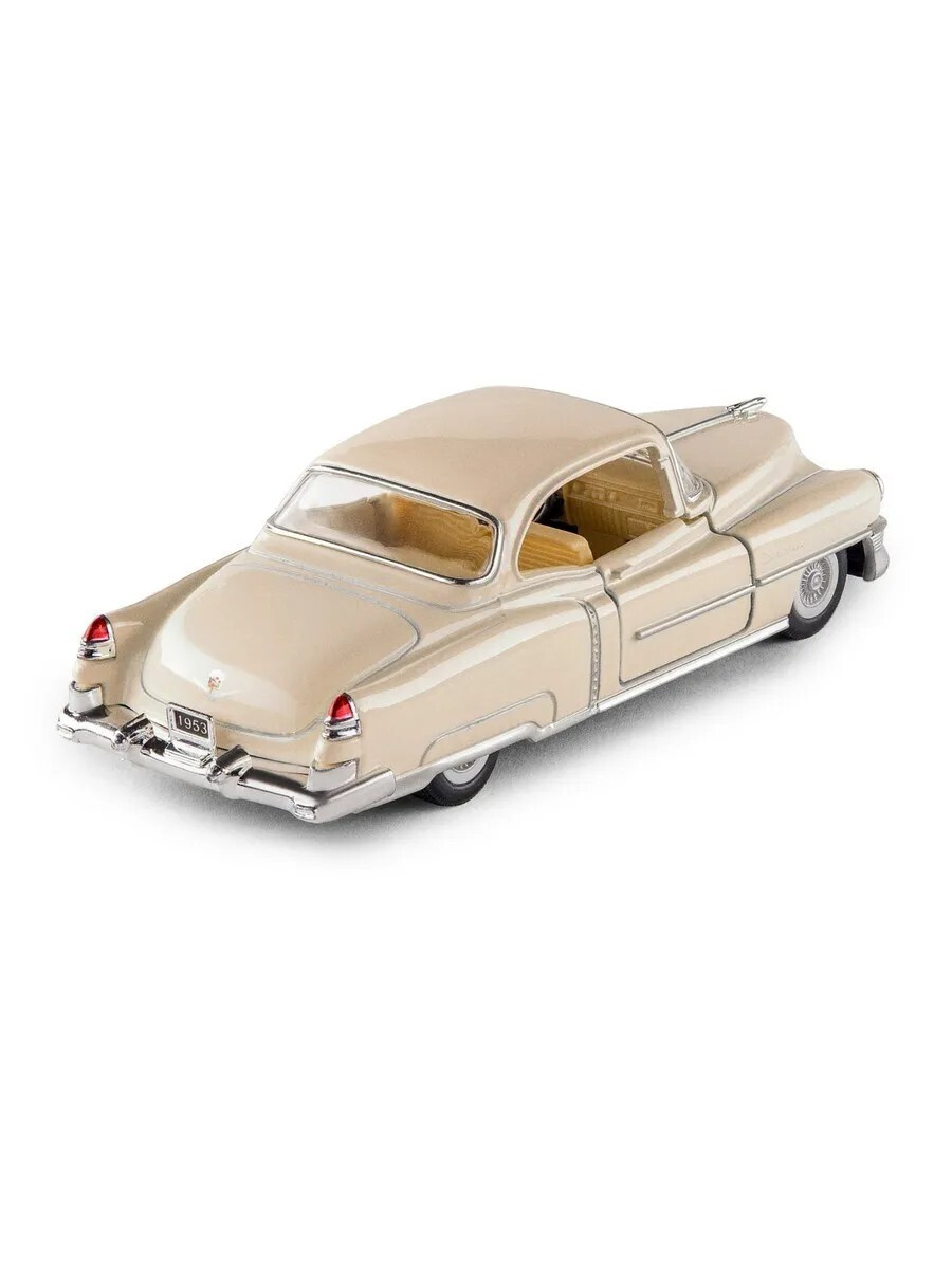 Металлическая машинка Kinsmart 1:43 «1953 Cadillac Series 62 Coupe» KT5339D, инерционная / Бежевый