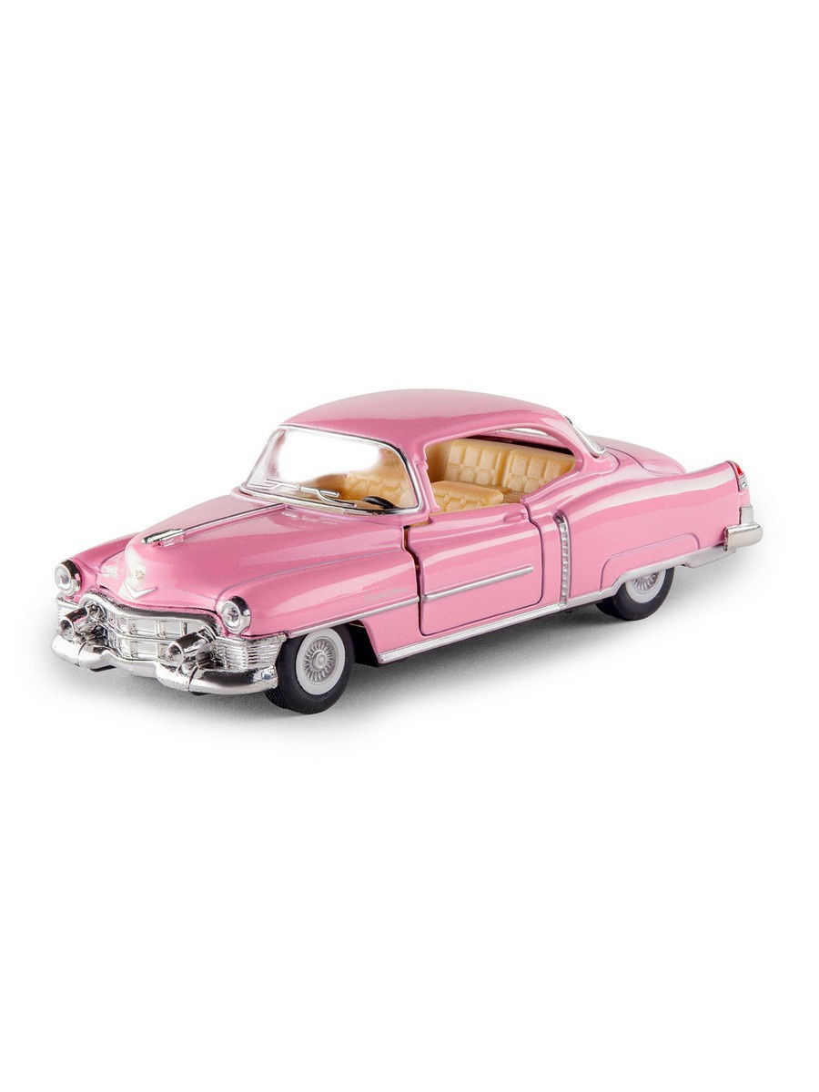 Металлическая машинка Kinsmart 1:43 «1953 Cadillac Series 62 Coupe» KT5339D, инерционная / Розовый