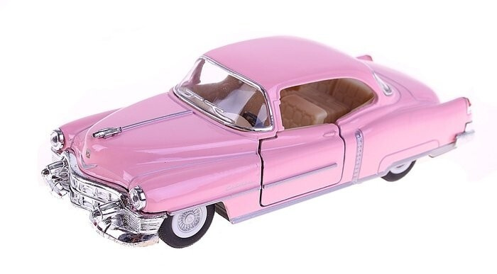 Металлическая машинка Kinsmart 1:43 «1953 Cadillac Series 62 Coupe» KT5339D, инерционная / Розовый