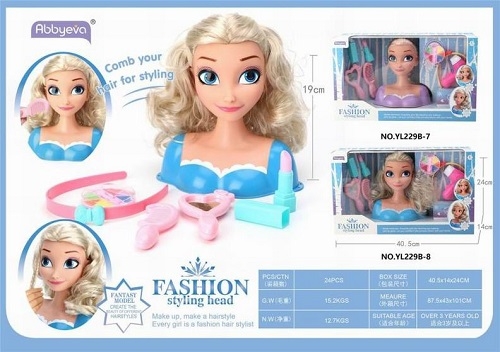 Кукла-манекен для создания причёсок + аксессуары в кор. 40х14х24 см