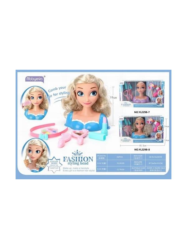 Кукла-манекен для создания причёсок + аксессуары в кор. 40х14х24 см