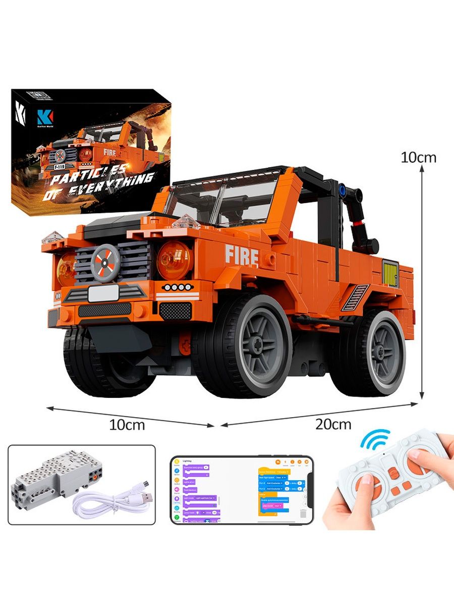 Радиоуправляемый конструктор «Внедорожник F-119» K96110 / 345 деталей