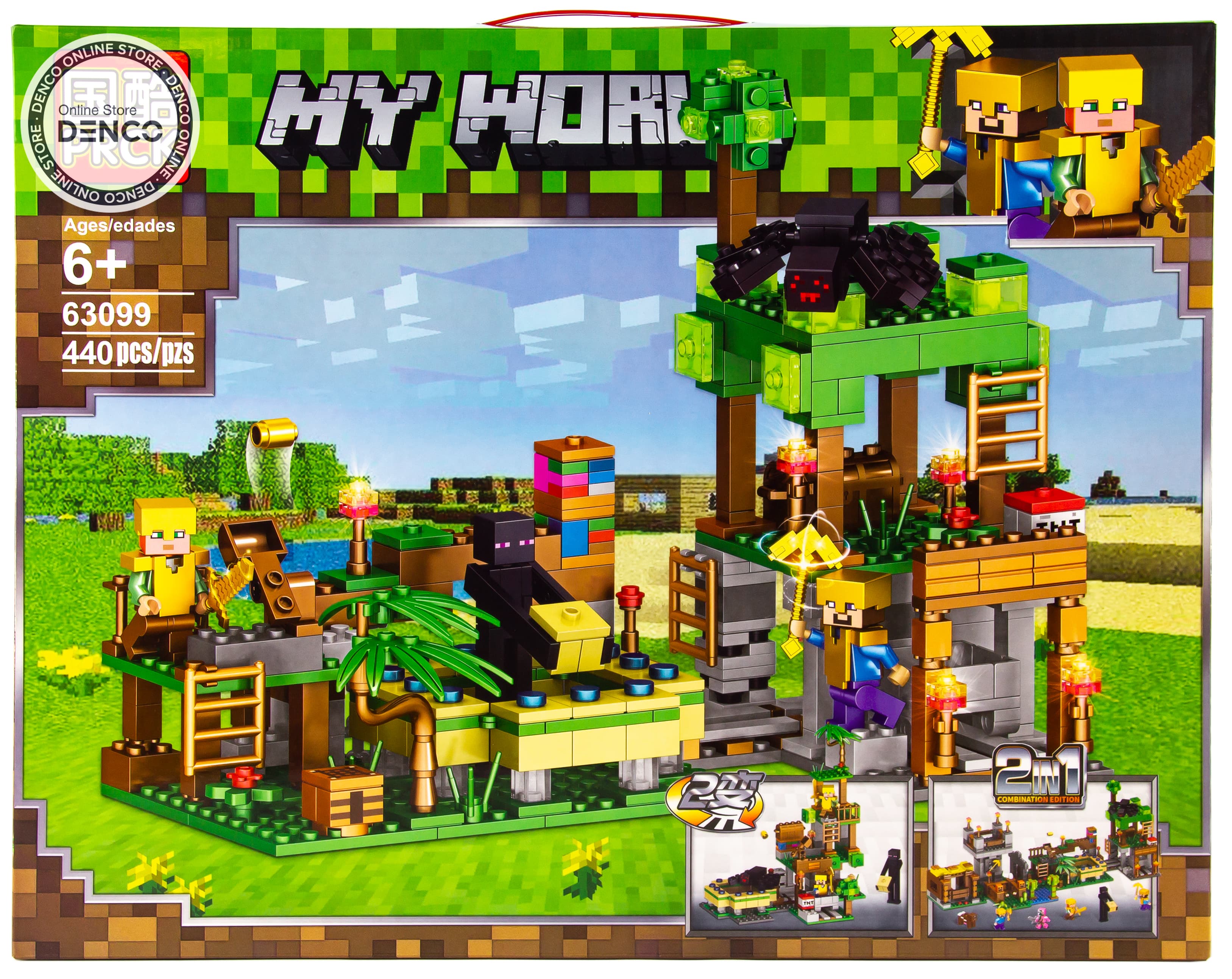 Конструктор PRCK My World «Большая компания» 63099 (Minecraft) / 440 деталей