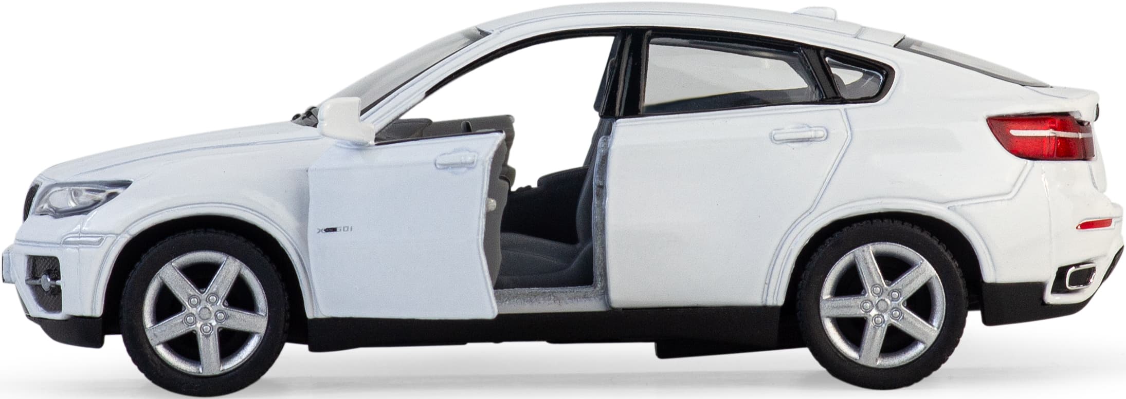 Металлическая машинка Kinsmart 1:38 «BMW X6» KT5336D, инерционная / Белый