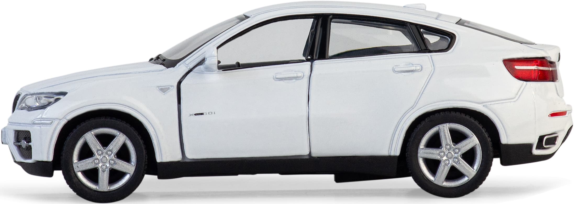 Металлическая машинка Kinsmart 1:38 «BMW X6» KT5336D, инерционная / Белый