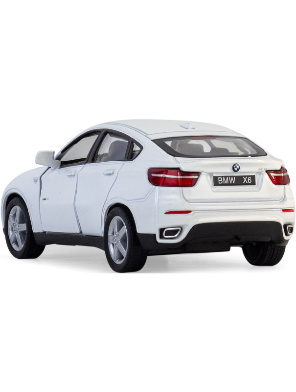 Металлическая машинка Kinsmart 1:38 «BMW X6» KT5336D, инерционная / Белый