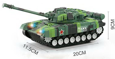 Радиоуправляемый танк 1:18 со световыми и звуковыми эффектами DY987-T7 / Микс