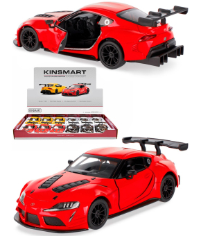 Металлическая машинка Kinsmart 1:36 «Toyota GR Supra Racing Concept» KT5421D, инерционная / Красный