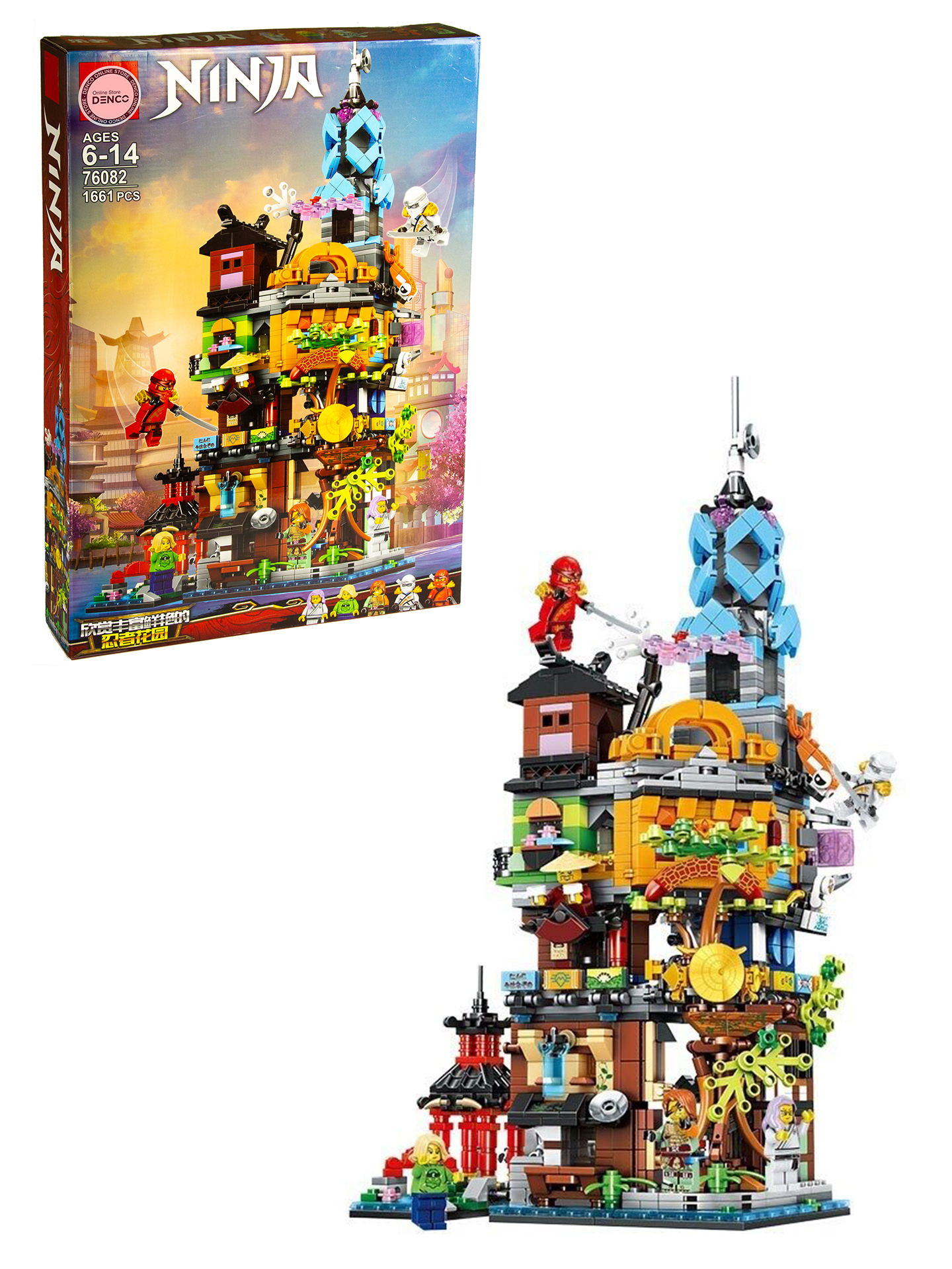 Конструктор Leduo «Сады Ниндзяго-Сити» 76082 (НиндзяГо 71741) / 1661 деталь