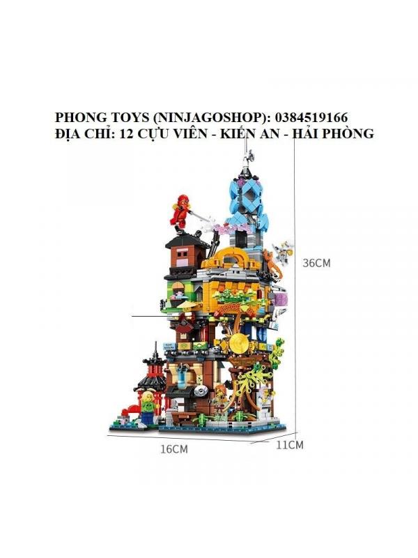 Конструктор Leduo «Сады Ниндзяго-Сити» 76082 (НиндзяГо 71741) / 1661 деталь