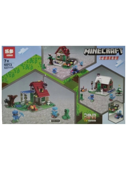Конструктор Leduo «Дом зима-лето» 6013 (Minecraft) / 637 деталей