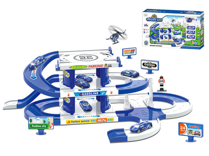 Игрушечная многоуровневая парковка «Police set» с машинками / В9588