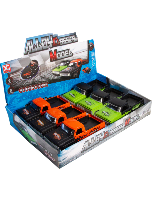 Металлическая машинка «Пикап» 1813Р-12D свет, звук, инерция / Микс