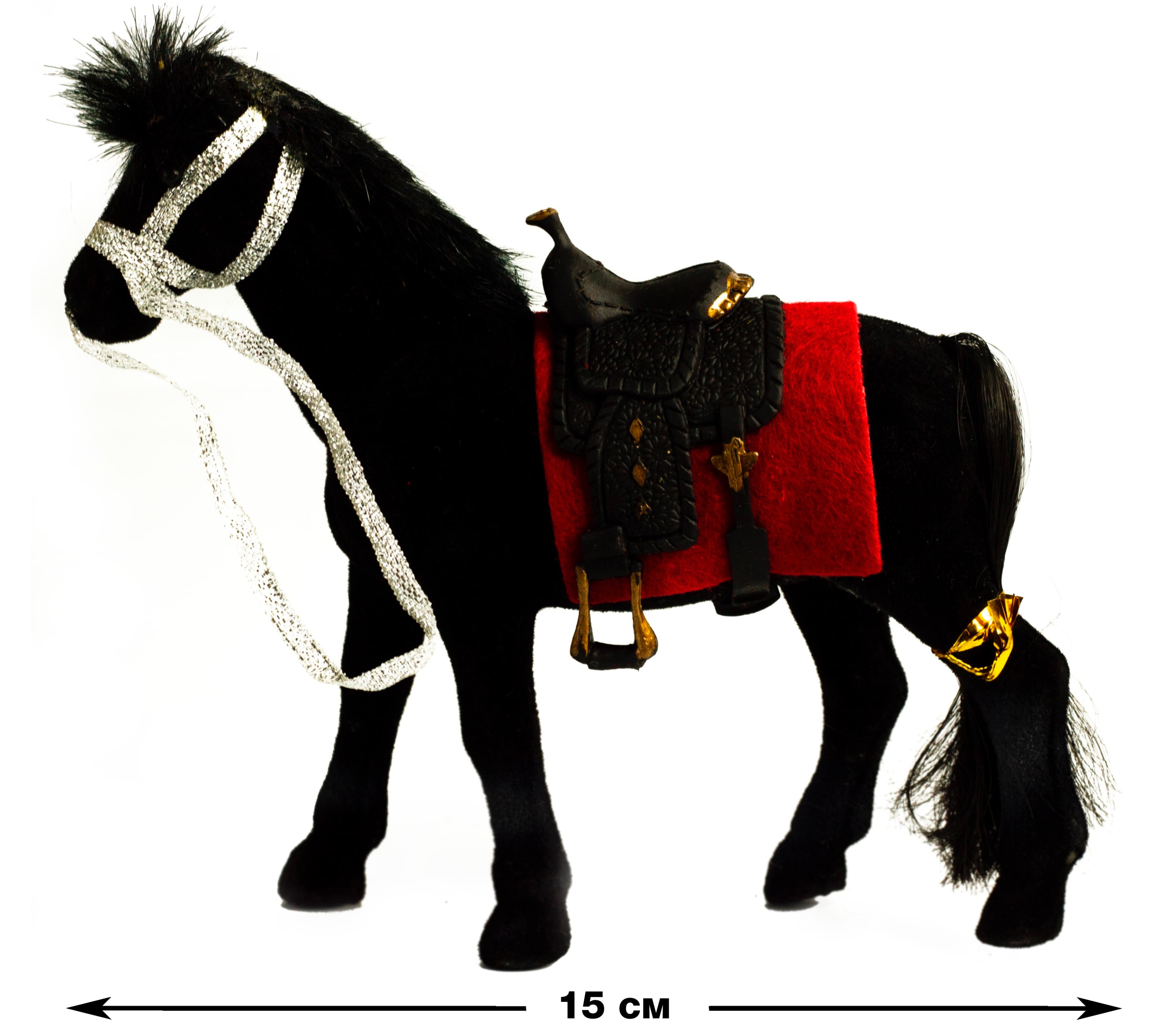 Детская кукольная игрушечная фигурка-лошадка Play Smart «Сивка-бурка» 2545, для девочек, 15 см. / Черный