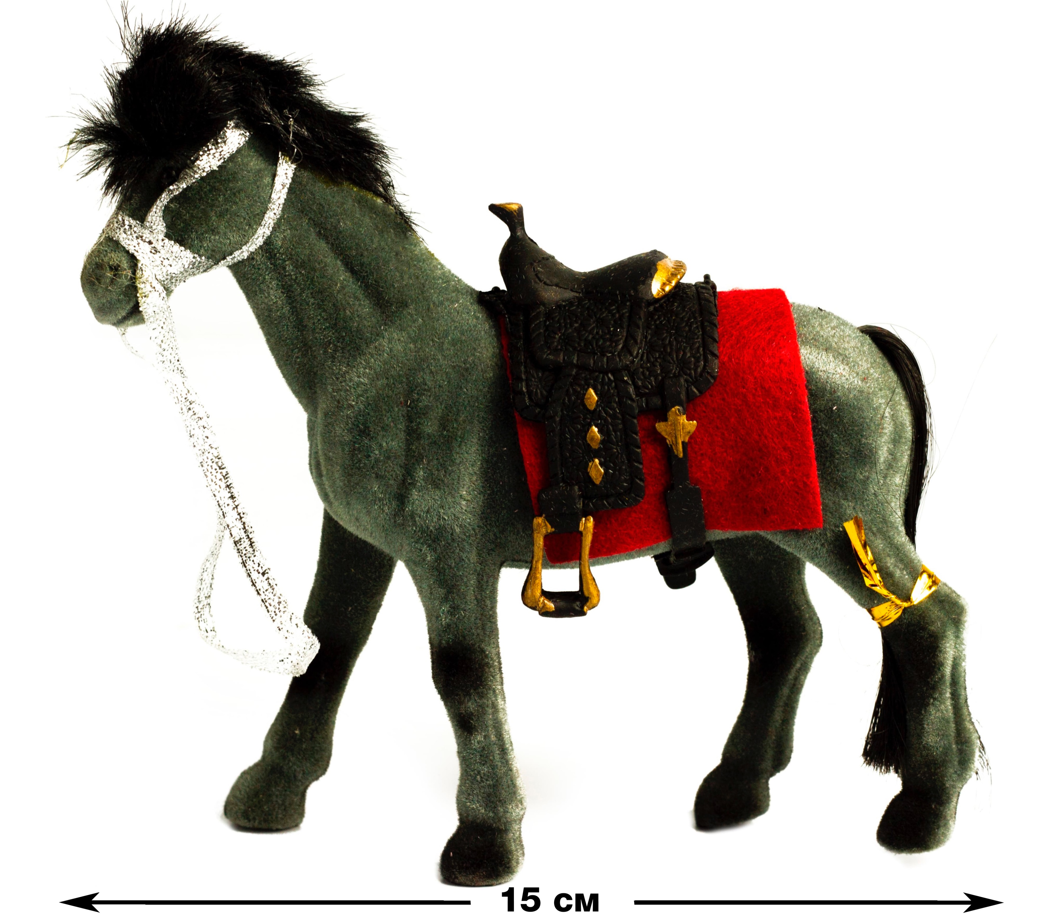 Детская кукольная игрушечная фигурка-лошадка Play Smart «Сивка-бурка» 2545, для девочек, 15 см. / Серый
