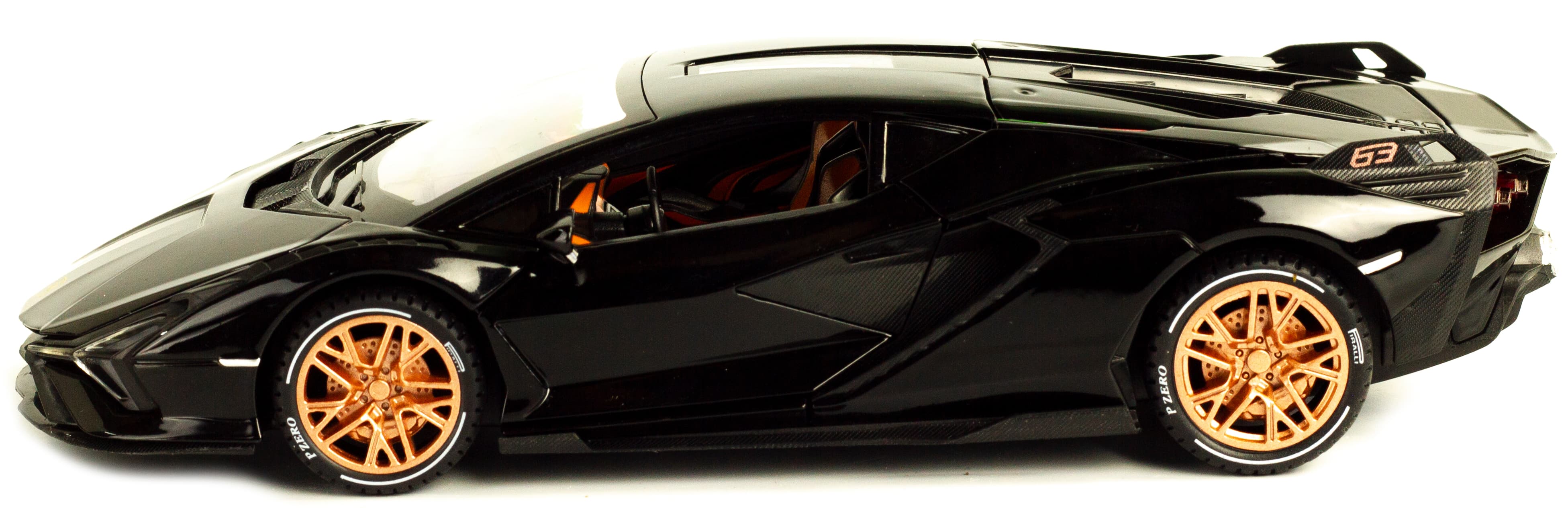 Металлическая машинка Che Zhi 1:24 «Lamborghini Sian» CZ129A, 21 см. инерционная, свет, звук / Микс