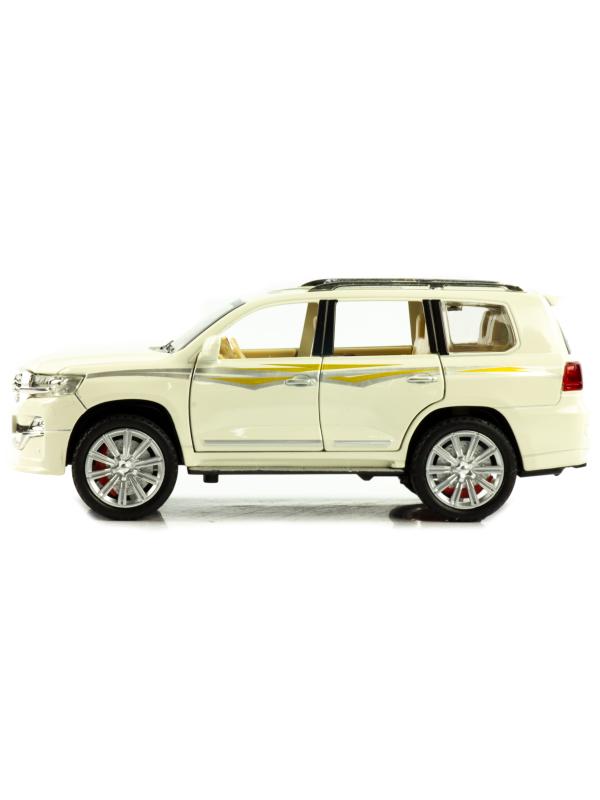 Металлическая машинка Che Zhi 1:24 «Toyota Land Cruiser 200» CZ123A, 20.2 см., инерционная, свет, звук / Микс