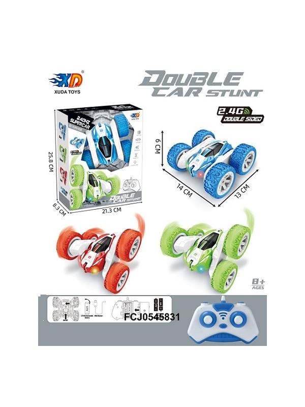 Машина перевертыш с пультом управления 3 вида в коробке 25.8х8.3х21 см